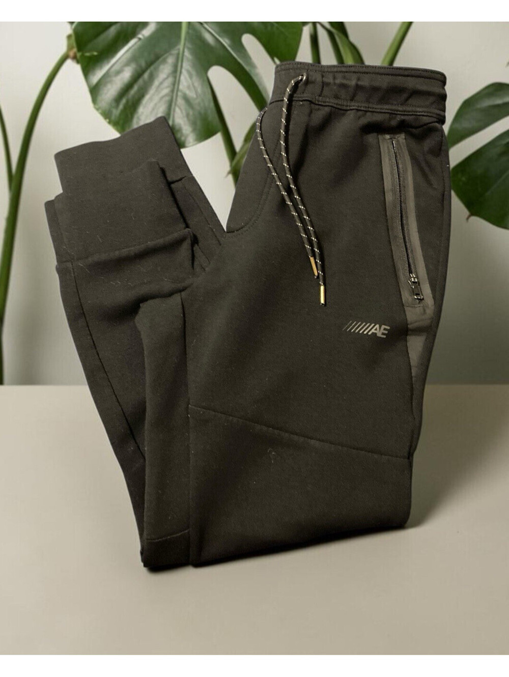 Mens American Eagle Black Polyester Blend Pullon Comfort Lounge Pants Sz S